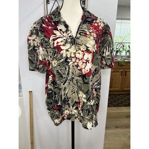 VTG Tumbleweeds Women's Size Medium Shirt Top Blouse‎ Collared Floral
